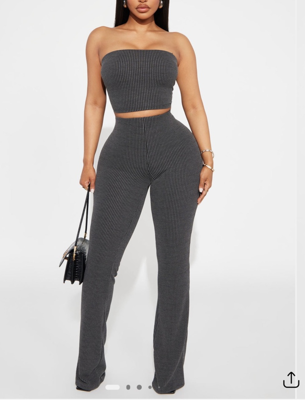 Ribbed High-Waist Pant set